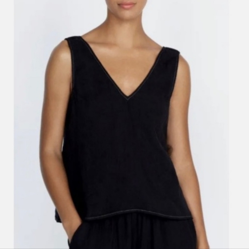 Johnny Was Calme NWT Black Drape Tank Top